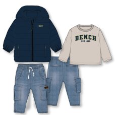 G10941: Boys Bench Puffer Coat, Top & Jean Outfit (2-5 Years)