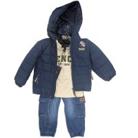 G10941: Boys Bench Puffer Coat, Top & Jean Outfit (2-5 Years)