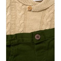 G10999TOD: Boys Knitted Vest, Shirt With Bow Tie & Pant Outfit (2-4 Years)