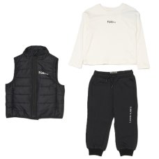 G11321TOD: Boys Quilted Gilet, Top & Jog Pant Outfit (2-4 Years)