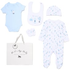 G12563NB: Baby Boys Circus 6 Piece Mesh Bag Gift Set (NB-6 Months)