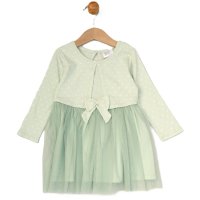 G12943INF: Baby Girls Mock Bolero Mesh Skirt Dress (6 Months - 3 Years)