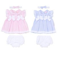H12800INF: Baby Girls Dress, Pant & Headband Set (9-24 Months)
