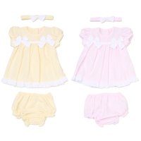 H12804INF: Baby Girls Dress, Pant & Headband Set (9-24 Months)