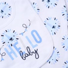 H12812NB: Baby Boys "Hello Baby" 6 Piece Mesh Bag Gift Set (NB-6 Months)
