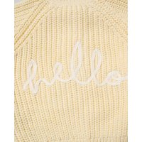 H13666NB: Baby Lemon Cotton Knit Cardigan With Embroidery Detail- Hello (3-12 Months)