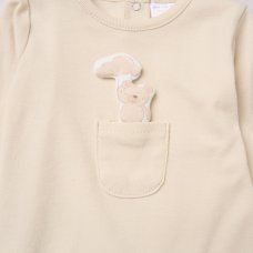 H14049: Baby Bear Padded Applique All In One On A Satin Padded Hanger (0-9 Months)