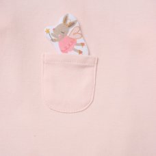 H14053: Baby Bunny Padded Applique All In One On A Satin Padded Hanger (0-9 Months)
