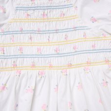 H14293TOD: Girls Smocked Dress & Scrunchie Set (2-4 Years)