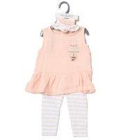 H14325INF: Baby Girls Watermelon Crochet Applique Top, Leggings & Headband Outfit (12-18 Months)