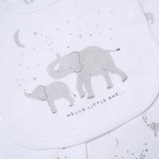 H15227NB: Baby Unisex Elephant 6 Piece Mesh Bag Gift Set (NB-6 Months)