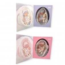 HU9482: DOLL 33CM LOVELY BABY IN CARRY BASKET 2 ASSORTED (3+ Years)