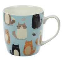 MUG266: Feline Fine Cat Porcelain Mug