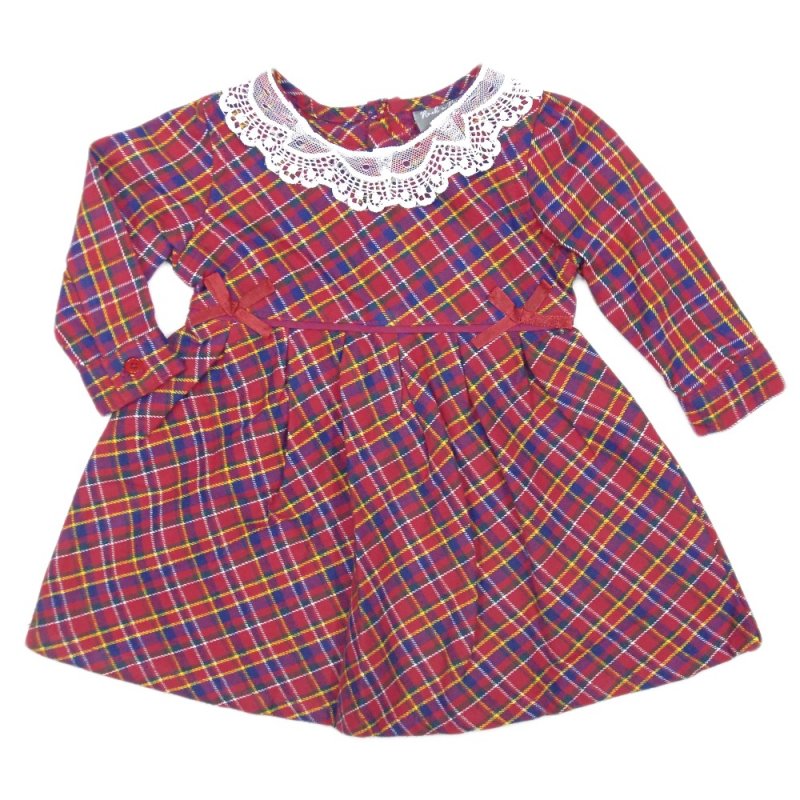 baby tartan sleepsuit