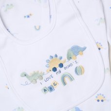 H13291NB: Baby Boys Dinosaurs 6 Piece Mesh Bag Gift Set (NB-6 Months)