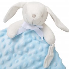 S19758: Bunny Bubble Velour Comforter- Sky