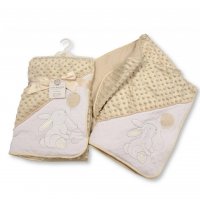 BW-112-2003TP: Baby Bunny & Balloon Dimple Wrap- Taupe