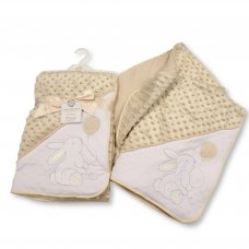 BW-112-2003TP: Baby Bunny & Balloon Dimple Wrap- Taupe