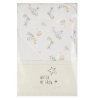 H13729: Baby Hooded Towel/Robe With Woodland Print Hood- White Trim