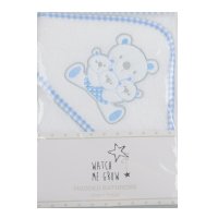 H1973: Baby Boys Teddy Hooded Towel/Robe