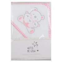 H1974: Baby Girls Teddy Hooded Towel/Robe