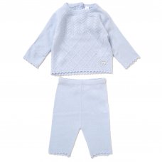 W23385: Baby Boys Knitted 2 Piece Outfit (0-9 Months)