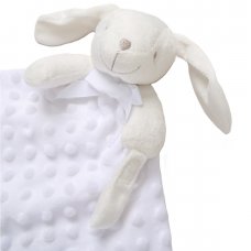 W23873: Bunny Bubble Velour Comforter- White