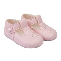 B625: Baby Soft Soled Shoe-Pink (Shoe Sizes: 0-4)