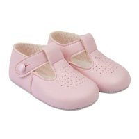 B625: Baby Soft Soled Shoe-Pink (Shoe Sizes: 1)