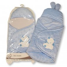 BW-18-0142P: Baby Bear & Hearts Embossed Stars Swaddle