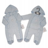 BIS-2020-2561: Baby Boys All in One with Hood - Panda (NB-6 Months)