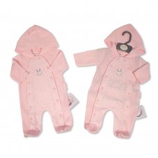 BIS-2020-2565: Baby Girls All in One with Hood - Panda (NB-6 Months)