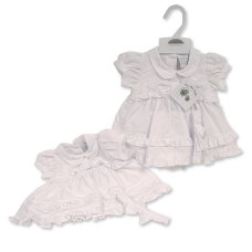 BIS-2120-6265: Baby Dress, Pant & Headband Set  (NB-6 Months)