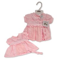 BIS-2120-6271: Baby Dress, Pant & Headband Set  (NB-6 Months)