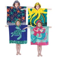 BIT237256: Kids Hooded Poncho Pal Beach, Bath Towels 60x120cm - Assorted Designs  (3 Years +)