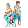 BIT237270: Bright Waves Design Hooded Beach and Bath Wrap for Kids (3 Years +)