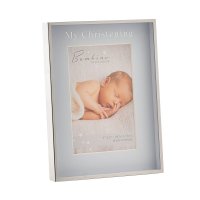 BM139: Bambino Photo Frame "Christening Day" Blue 4" x 6"