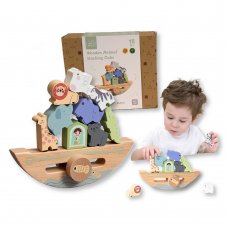 BT-24-0007: Wooden Educational Balancing Ark Stacking Toy (10 pcs)