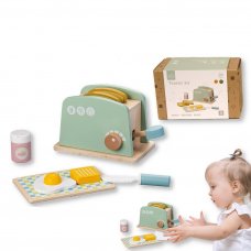 BT-24-0012: Wooden Educational Toaster Set Toy (8 pcs)