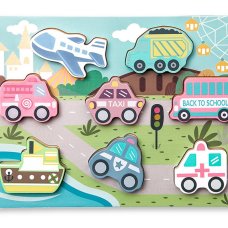 BT-24-0014: Wooden Educational Traffic Puzzle (9 pcs)