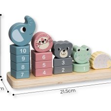 BT-24-0015: Wooden Educational Toy Trio (18 pcs) (Stacking Toy, Pull Toy, Bead Maze)