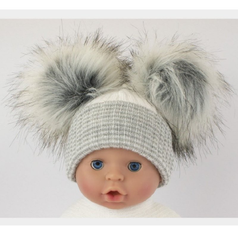 Bw 0503 0607p Baby Pink Double Pom Pom Hat One Size