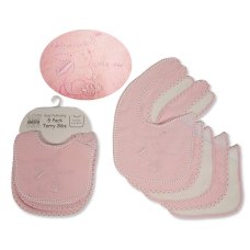 BW-104-755: Baby Terry Bibs 5 Pack - Cutie