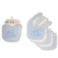 BW-104-756: Baby Terry Bibs 5 Pack - Beep Beep