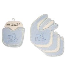 BW-104-756: Baby Terry Bibs 5 Pack - Beep Beep