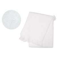 BW-110-036: Baby White Shawl -  Star Design