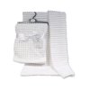 BW-112-1030W: Baby White Jacquard Wrap - Squares