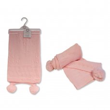 BW-112-1074P: Baby Pom Pom Wrap- Pink