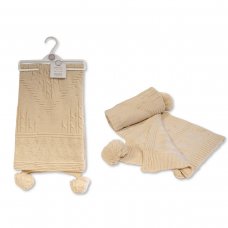 BW-112-1074TP: Baby Pom Pom Wrap- Taupe