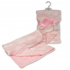 BW-112-1097-P: Baby Pink Clouds Wrap With Dimple Backing